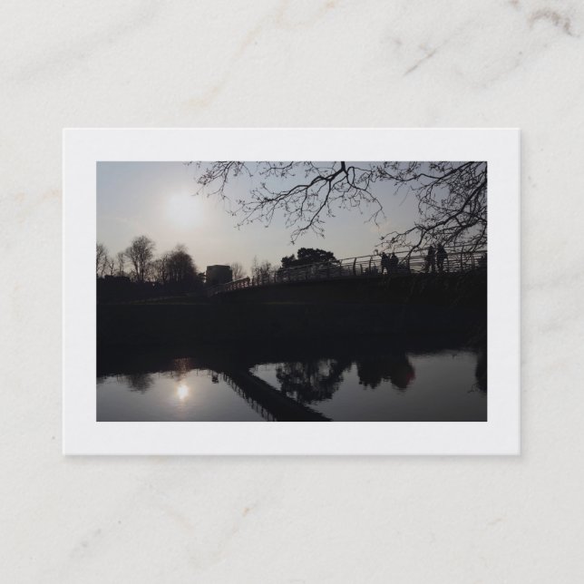 Cartão De Visita Ponte sobre um rio (Bordada) (Frente)