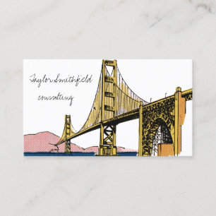 Cartão De Visita ponte vintage