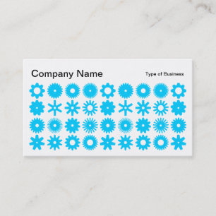 Cartão De Visita Pontos - Azul-céu em branco