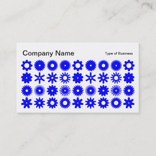 Cartão De Visita Pontos - Azul em branco