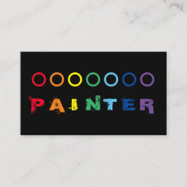 Cartão De Visita Pontos coloridos arco-íris de pintores elegantes