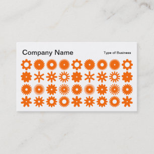 Cartão De Visita Pontos - Laranja em Branco