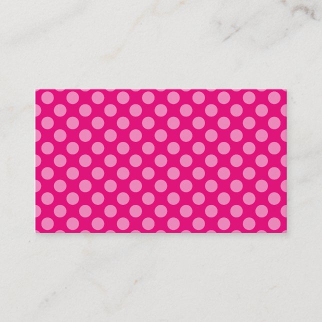 Cartão De Visita Pontos Polka Rosa (Frente)
