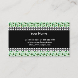 Cartão De Visita pontos, preto, branco e verde