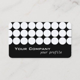 Cartão De Visita pontos retrógrados brancos a preto