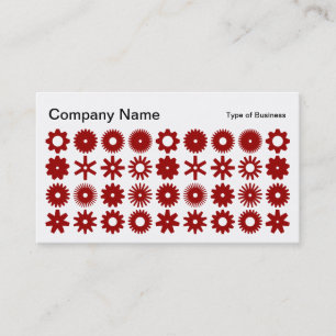 Cartão De Visita Pontos - Ruby Red on White