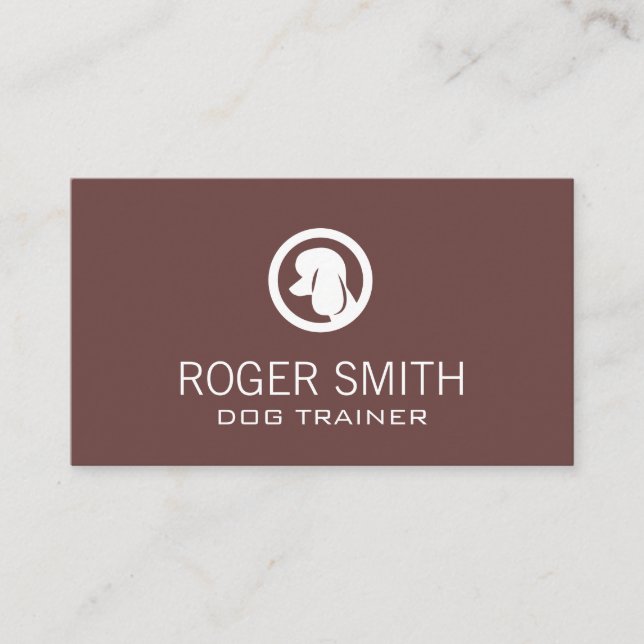 Cartão De Visita Poodle | Formador de cães | Serviços de animais (Frente)