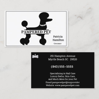 Cartão De Visita Poodle Pet Groomer/ Vet