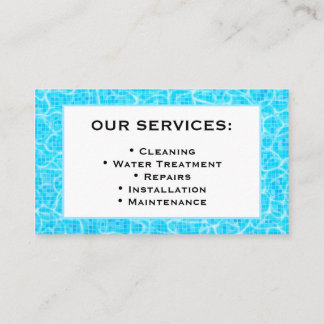 Cartão De Visita Pool Service Business Card Template