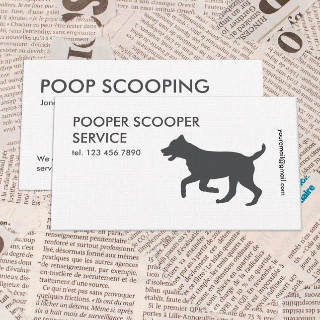 Cartão De Visita Pooper Scooper (Pooper Scooper Business Cards)