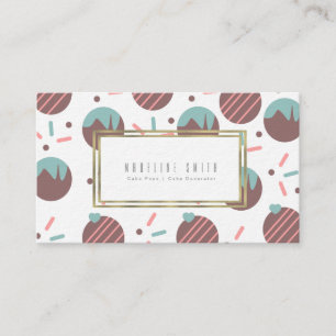 Cartão De Visita Pop De Baker Desperdício De Bolo De Cabeça De Co