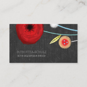 Cartão De Visita Poppies Aquarela