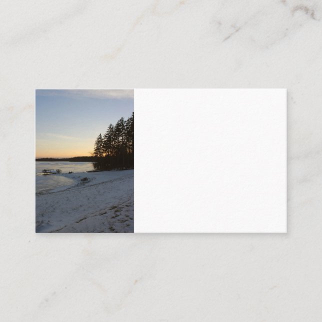 Cartão De Visita Por do sol do inverno (Frente)