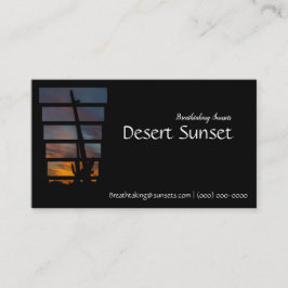 Cartão De Visita Pôr do sol no deserto do Arizona Saguaro