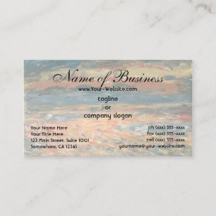 Cartão De Visita Pôr do sol no mar de Pierre Auguste Renoir