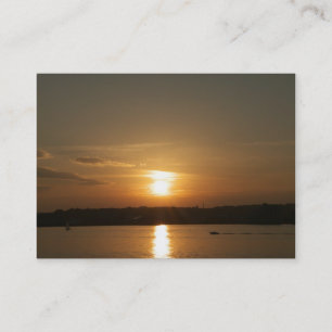 Cartão De Visita Pôr do sol sobre a Baía de Cardiff