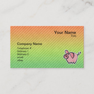 Cartão De Visita Porco