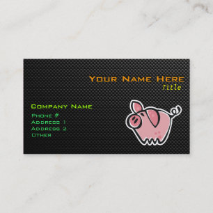 Cartão De Visita Porco lustroso
