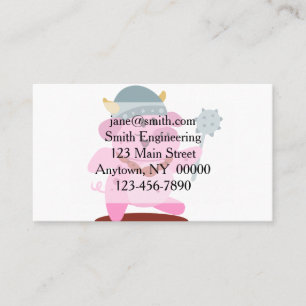 Cartão De Visita Porco na fantasia de vibrar  escolher cor de fundo