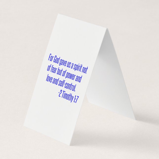 Cartão De Visita Porque Deus nos deu um espírito não de medo mas de (Frente)