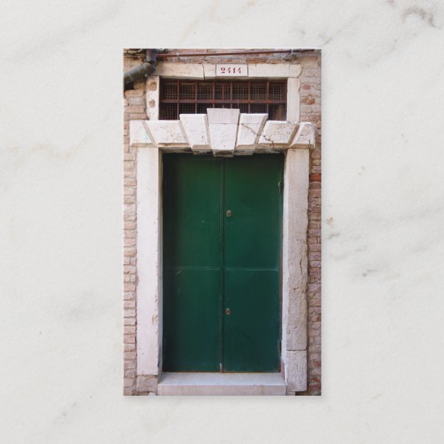 Cartão De Visita portas de venice, itália (Frente)