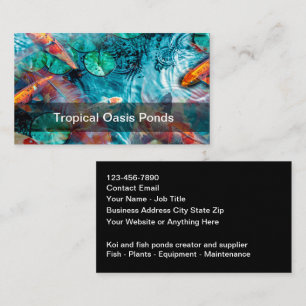 Cartão De Visita Pôs E Jardins De Peixes Tropicais