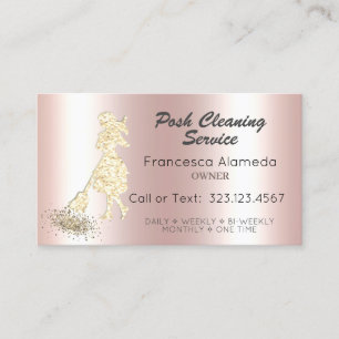 Cartão De Visita Possuir Glitter Dourado e Metálico do Serviço de