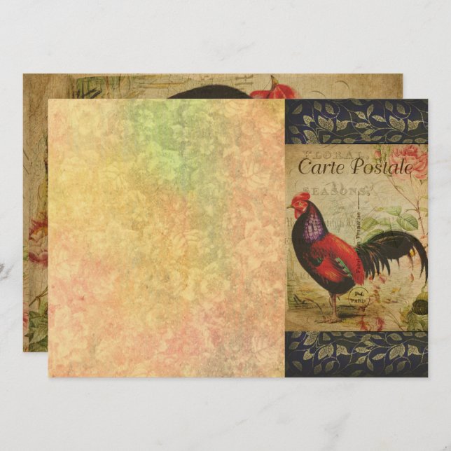 Cartão de visita postal francês (Frente/Verso)