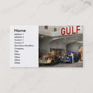 Cartão De Visita Posto de gasolina - a grande viagem por estrada