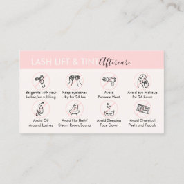 Cartão De Visita Posto Pink Cream Lash Lift e Tint After Care