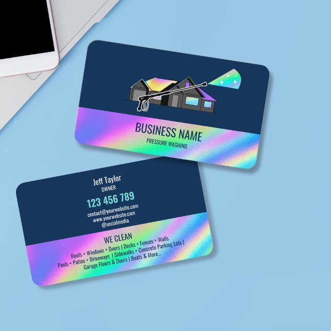 Cartão De Visita Potência de lavagem da pressão profissional (Criador carregado)