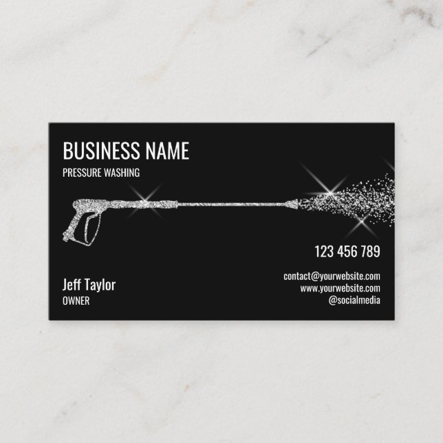 Cartão De Visita Potência de lavagem da pressão profissional (Frente)