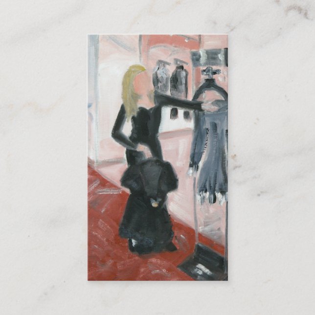 Cartão De Visita Pouco vestidos pretos (Frente)