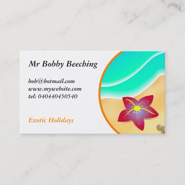 Cartão De Visita Praia (Frente)