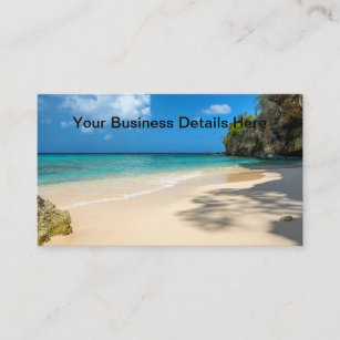 Cartão De Visita Praia da Ilha Tropical Tahiti Sandy 