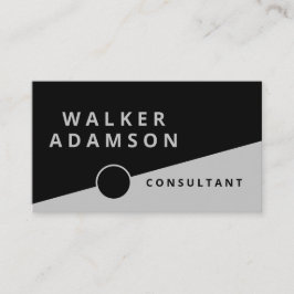 Cartão De Visita Prata clássica profissional e preto