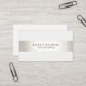 Cartão De Visita Prata de FAUX Moderna Branca Elegante Na moda (Frente/Verso In Situ)