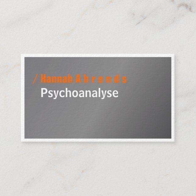 Cartão De Visita Prata e Tipografia, elegante, ousada (Frente)