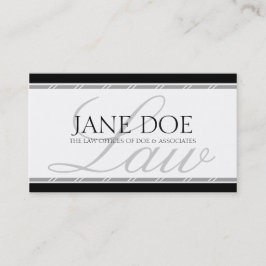 Cartão De Visita Prata legal da empresa de advocacia do conselheiro