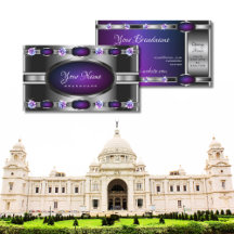 Prata Moderna com Gradiente Roxo e Rinestonas