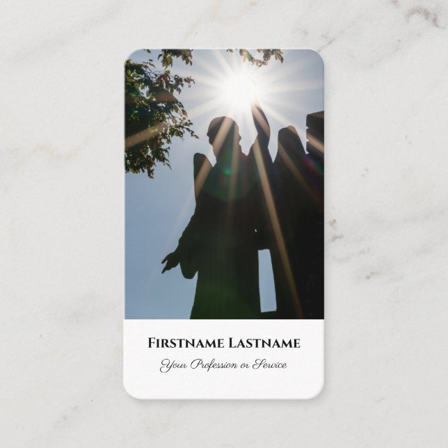 Cartão De Visita Praticante mortifica estátua de anjo espiritual do (Frente)