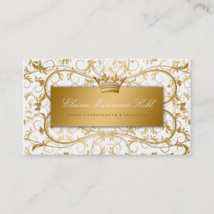 Cartão De Visita Prazer 311 branco divino dourado