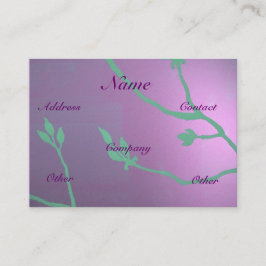 Cartão De Visita Prazer floral azul da lavanda antiga