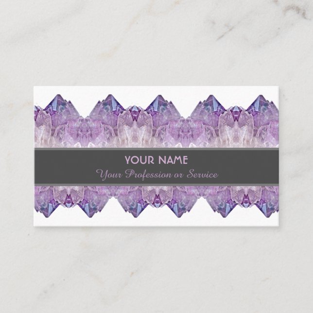 Cartão De Visita Precious amethyst gem business card (Frente)
