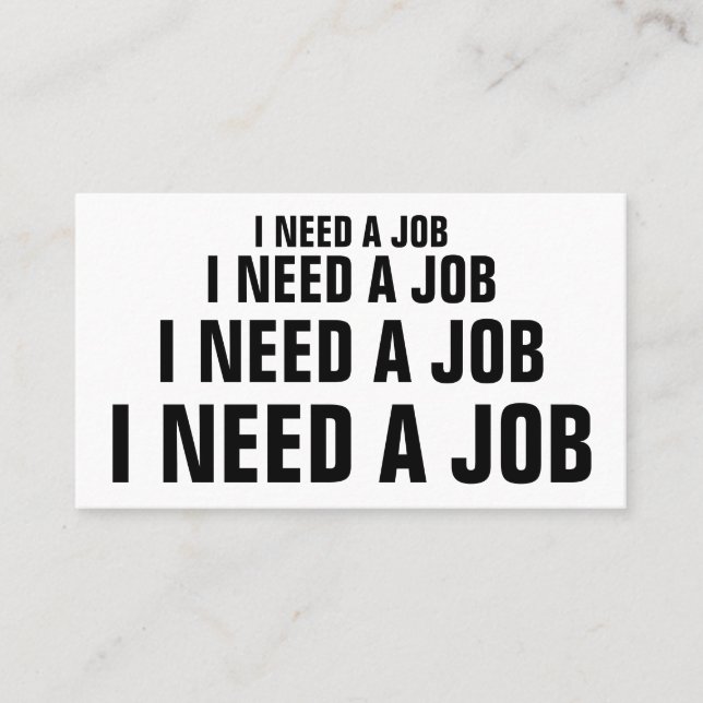 CARTÃO DE VISITA PRECISO DE UM EMPREGO (Frente)