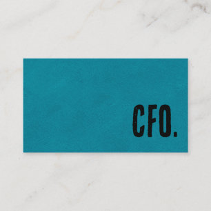 Cartão De Visita Premier CFO de Couro Sintético Azul