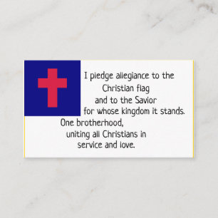 Cartão De Visita Prêmio Christian Flag