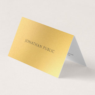 Cartão De Visita Prêmio Dourado do modelo do falso elegante modern