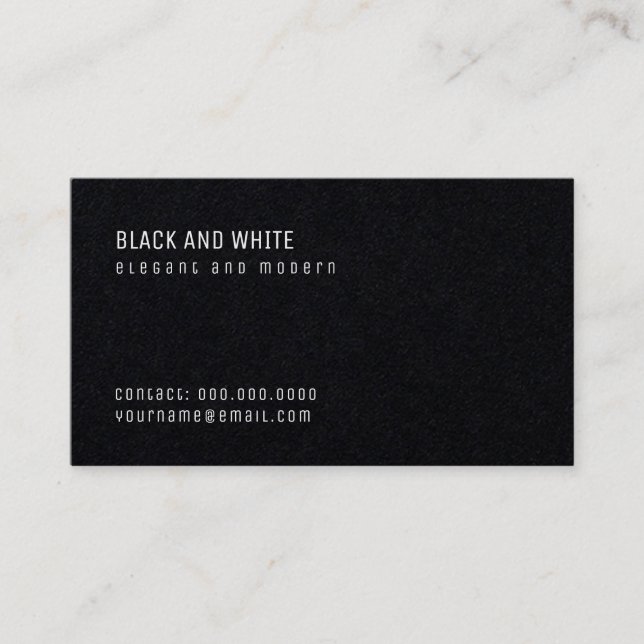 Cartão De Visita prêmio preto mínimo pro (Frente)