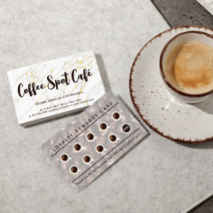 Cartão De Visita Prêmios de Lealdade ao Café